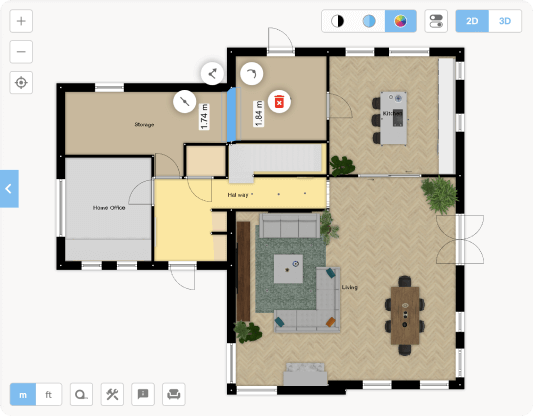 Floorplanner 中的平面图截图