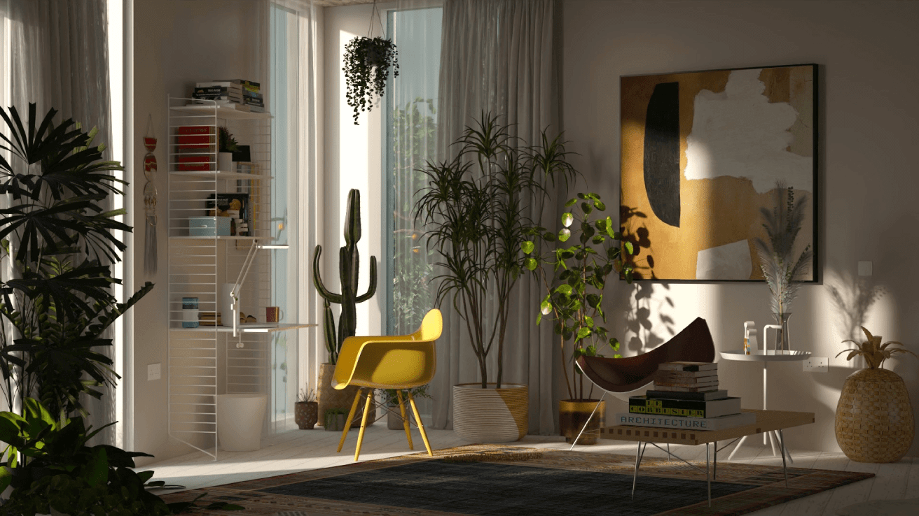 旋转木马02中的室内渲染示例