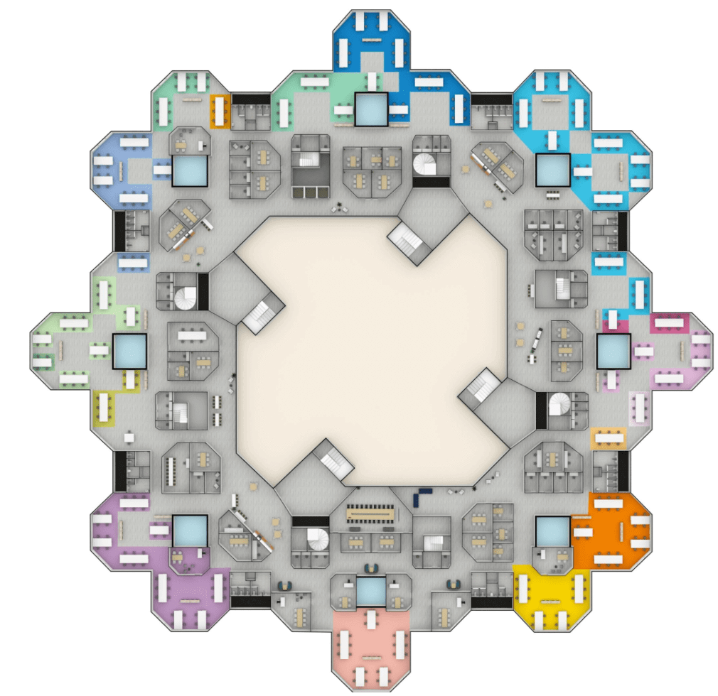 旋转木马03中的俯视图平面图示例